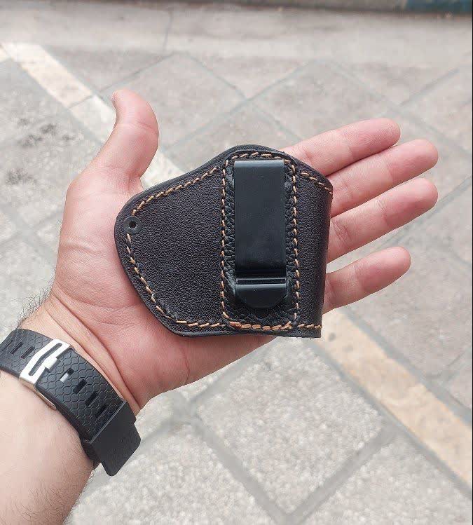 غلاف مخفی سلاح کمری چرم طبیعی